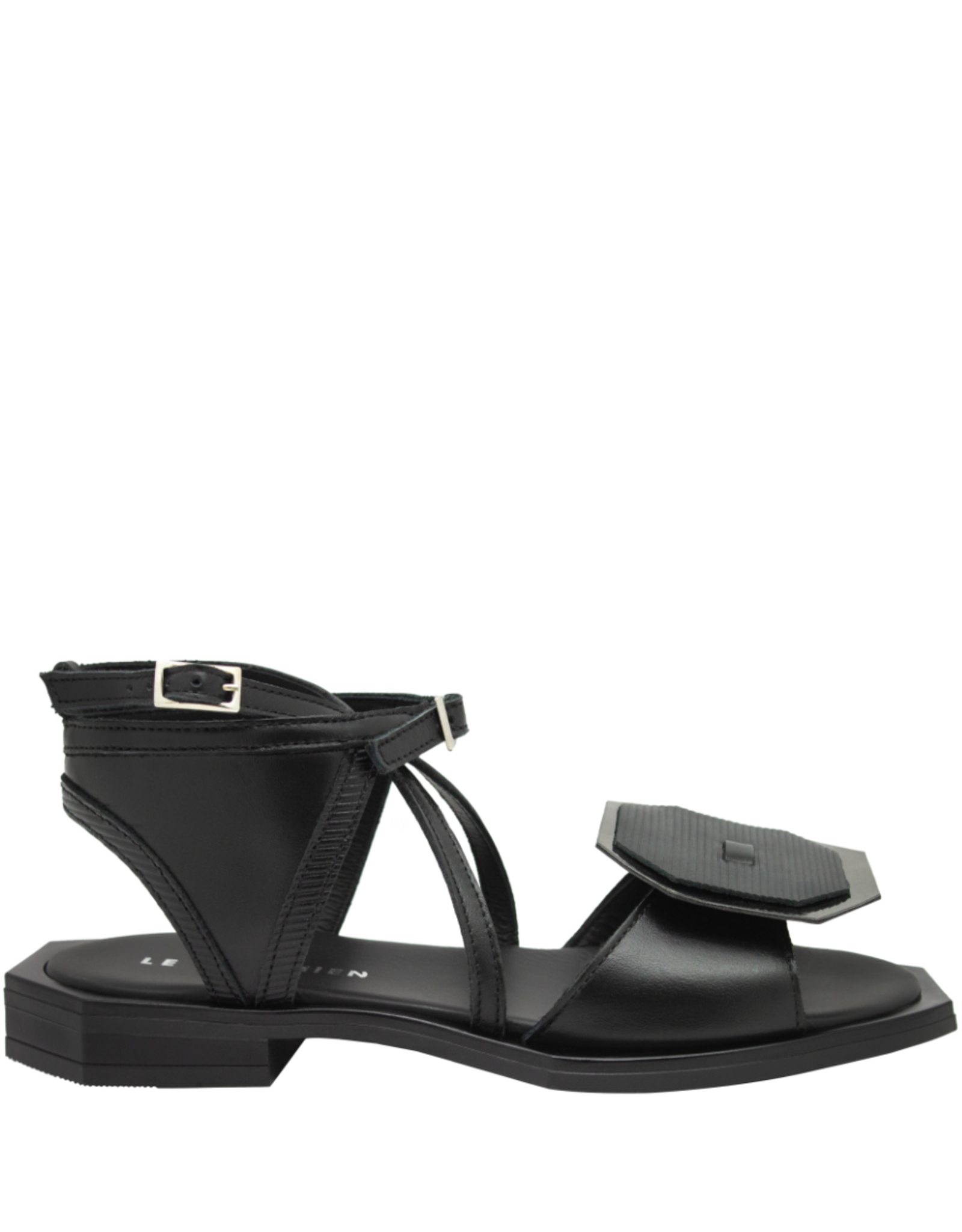 Lebohemien  Black hexagon sandal 2133