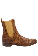 LeMargo LeMargo LE4C  Cognac Woven Flat Chelsea Daria