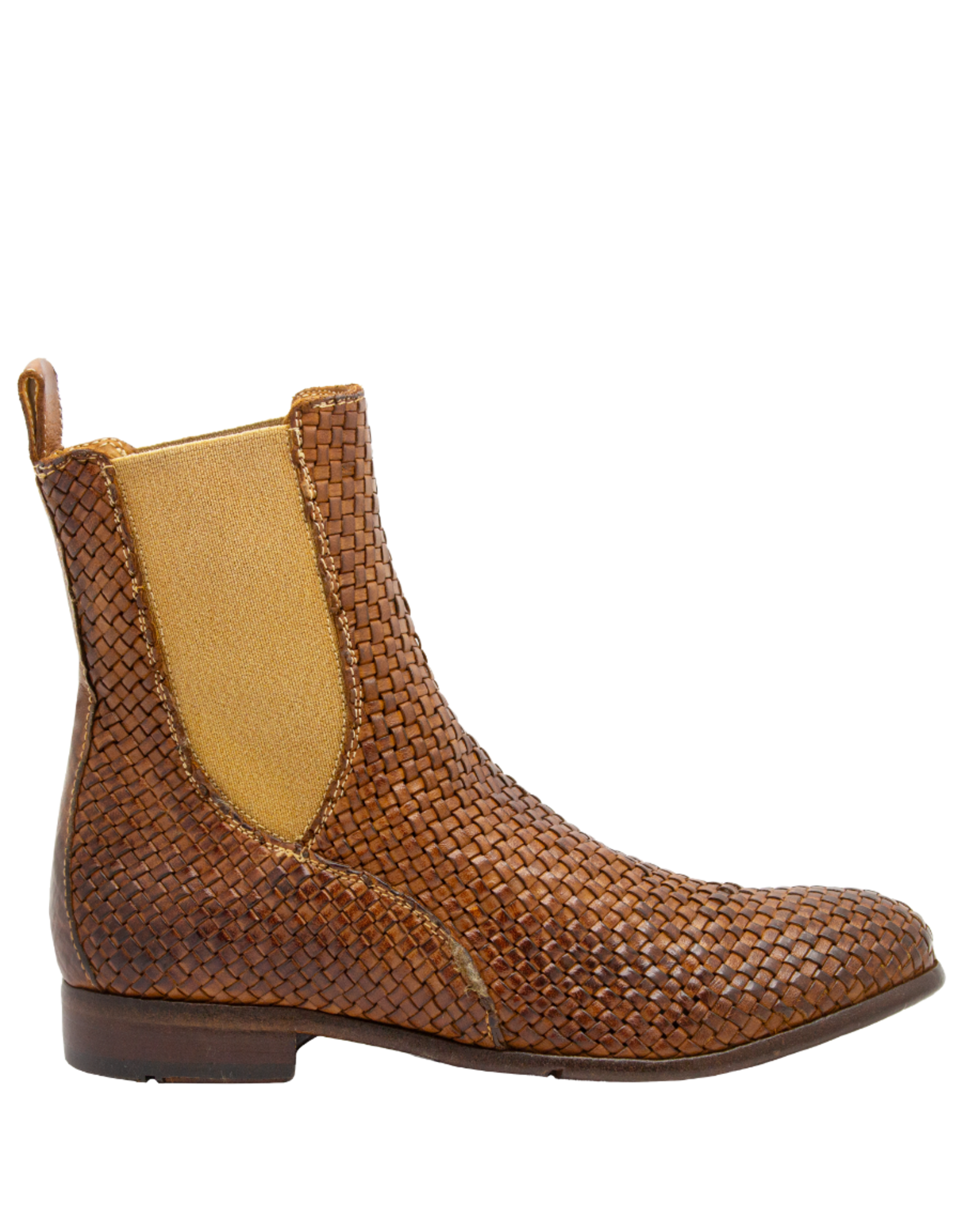 LeMargo LeMargo LE4C  Cognac Woven Flat Chelsea Daria