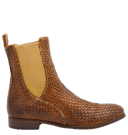 LeMargo LeMargo LE4C  Cognac Woven Flat Chelsea Daria