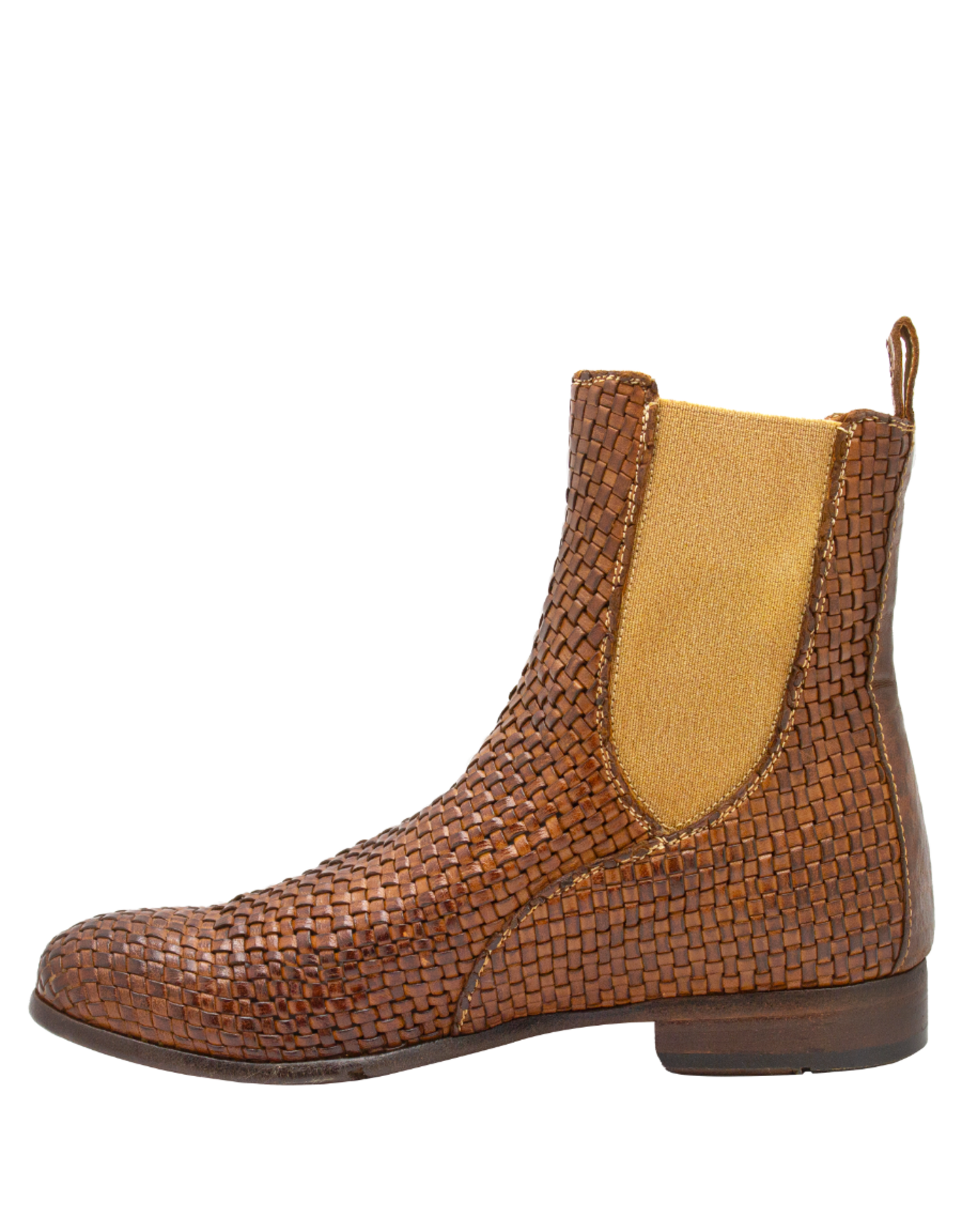 LeMargo LeMargo LE4C  Cognac Woven Flat Chelsea Daria