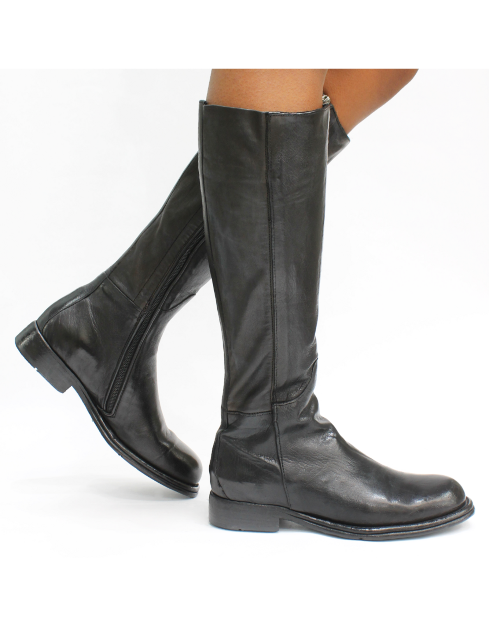 LeMargo LeMargo LE4F Black Calf Knee Boot Stretch Nappa Keely