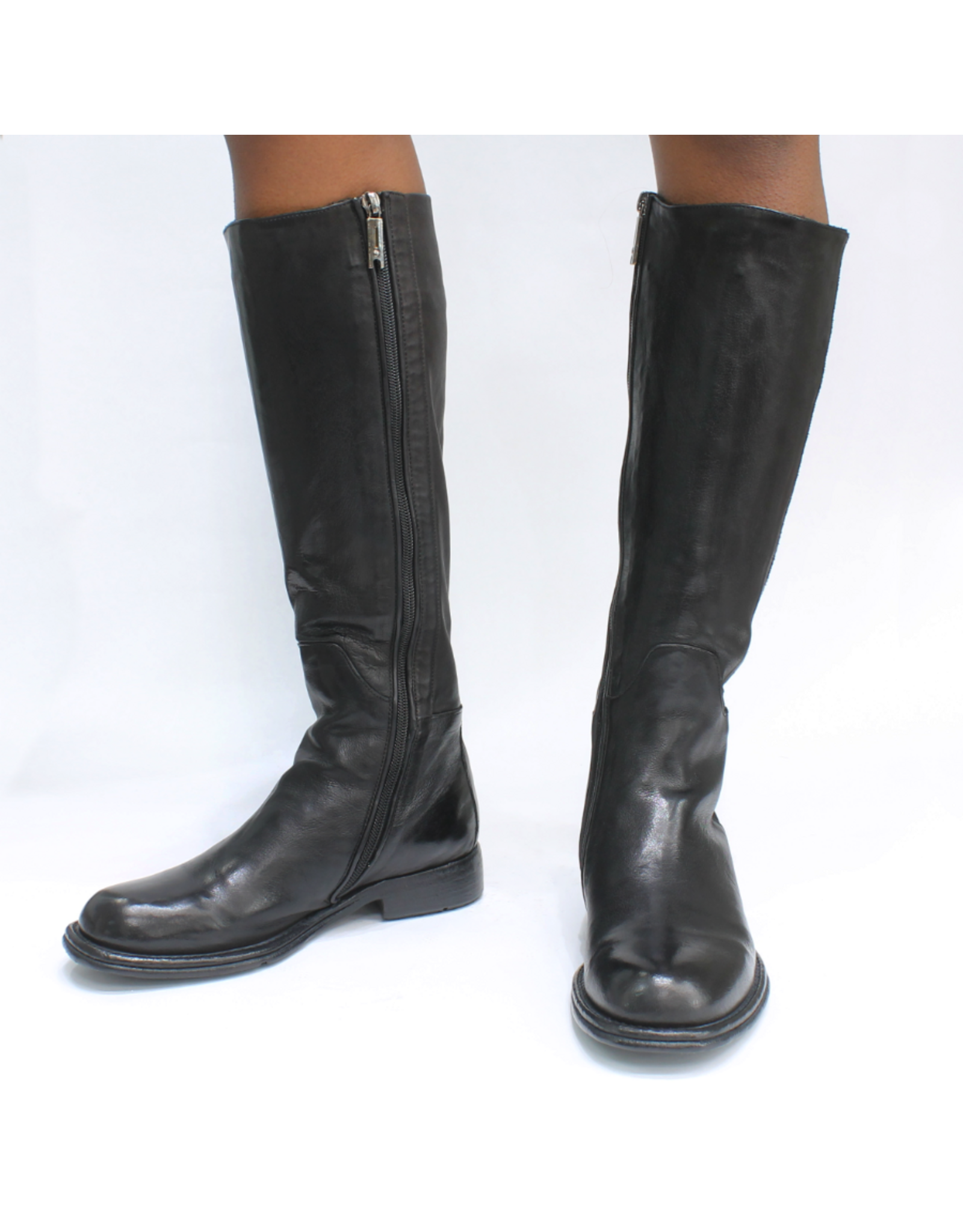 LeMargo LeMargo LE4F Black Calf Knee Boot Stretch Nappa Keely