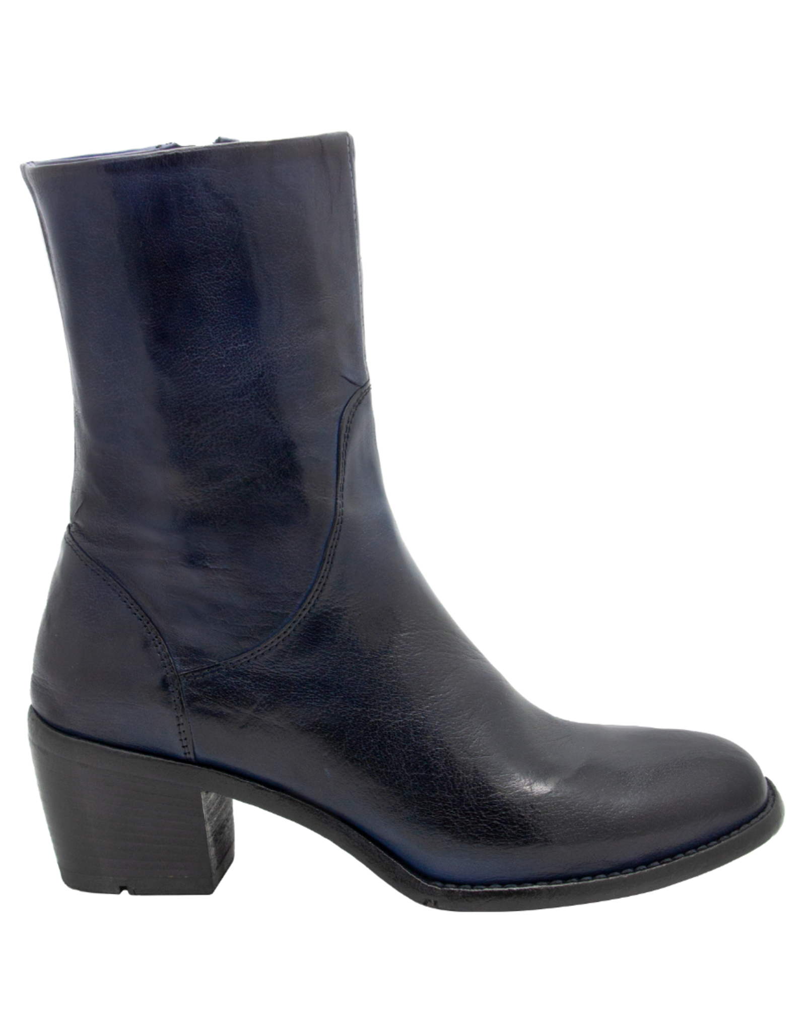 LeMargo LeMargo LE3N Navy Mid Calf Boot With Side Zipper Dafne