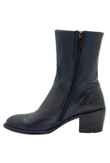 LeMargo LeMargo LE3N Navy Mid Calf Boot With Side Zipper Dafne