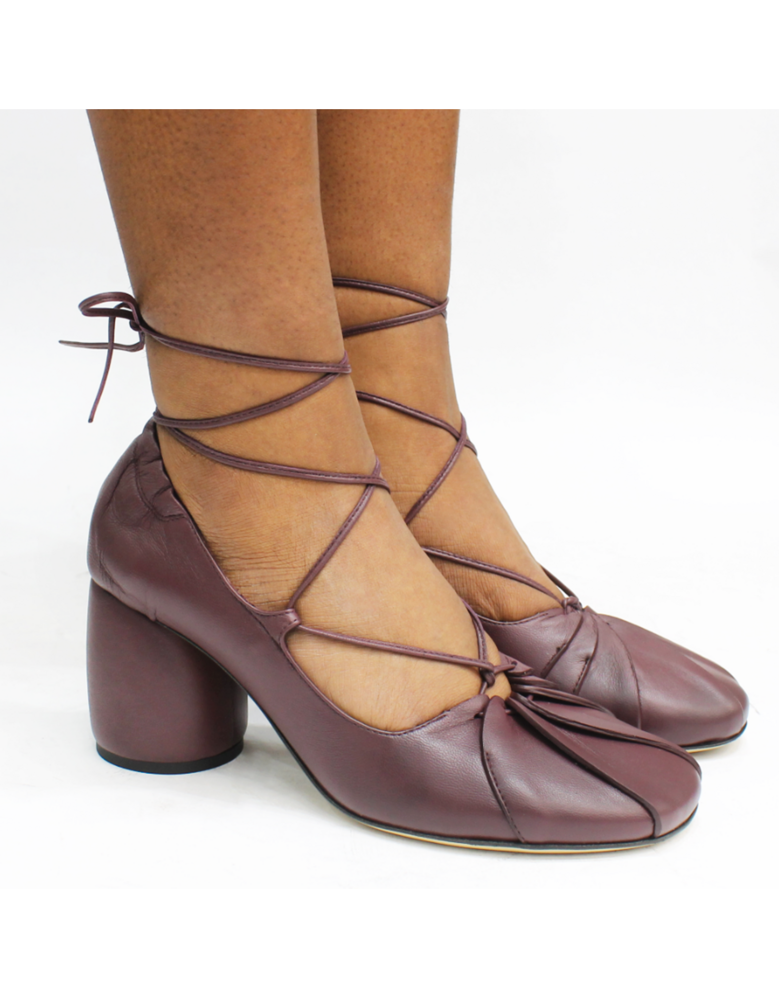 MLO ML1F Wine Ankle Strap Pump 9801
