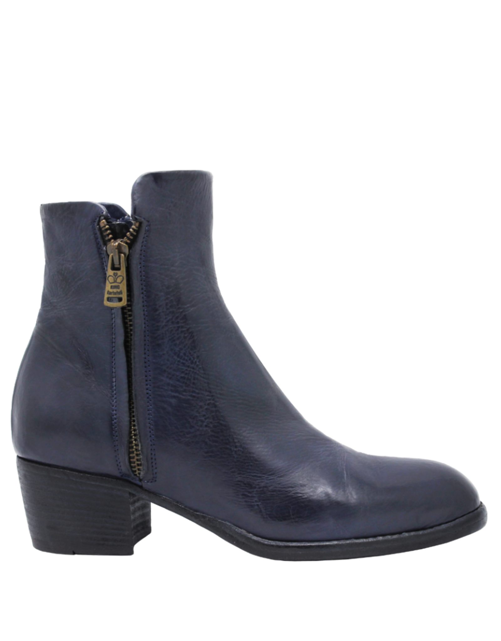 King King K1B Blue Double Zipper Ankle Boot 5245