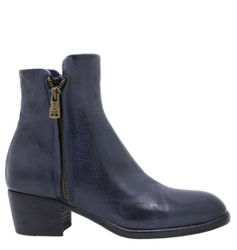 King King K1B Blue Double Zipper Ankle Boot 5245