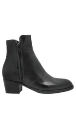 King King K1D Black Double Zipper Ankle Boot 5245