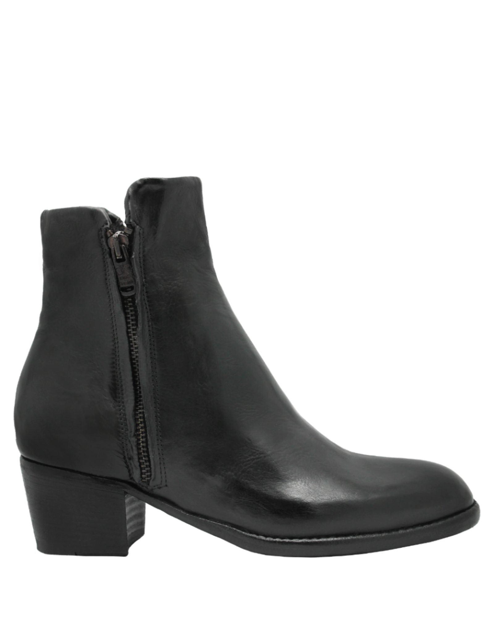 King King K1D Black Double Zipper Ankle Boot 5245