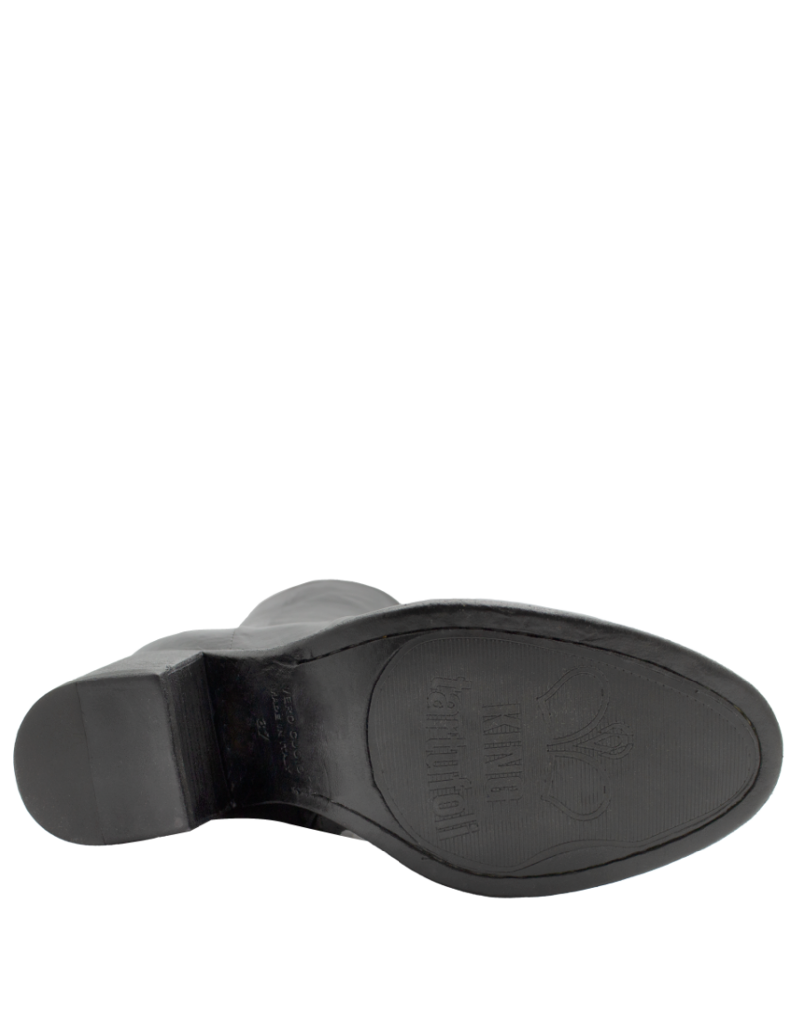 King King K1G Black Mid Calf Boot High Heel 5401