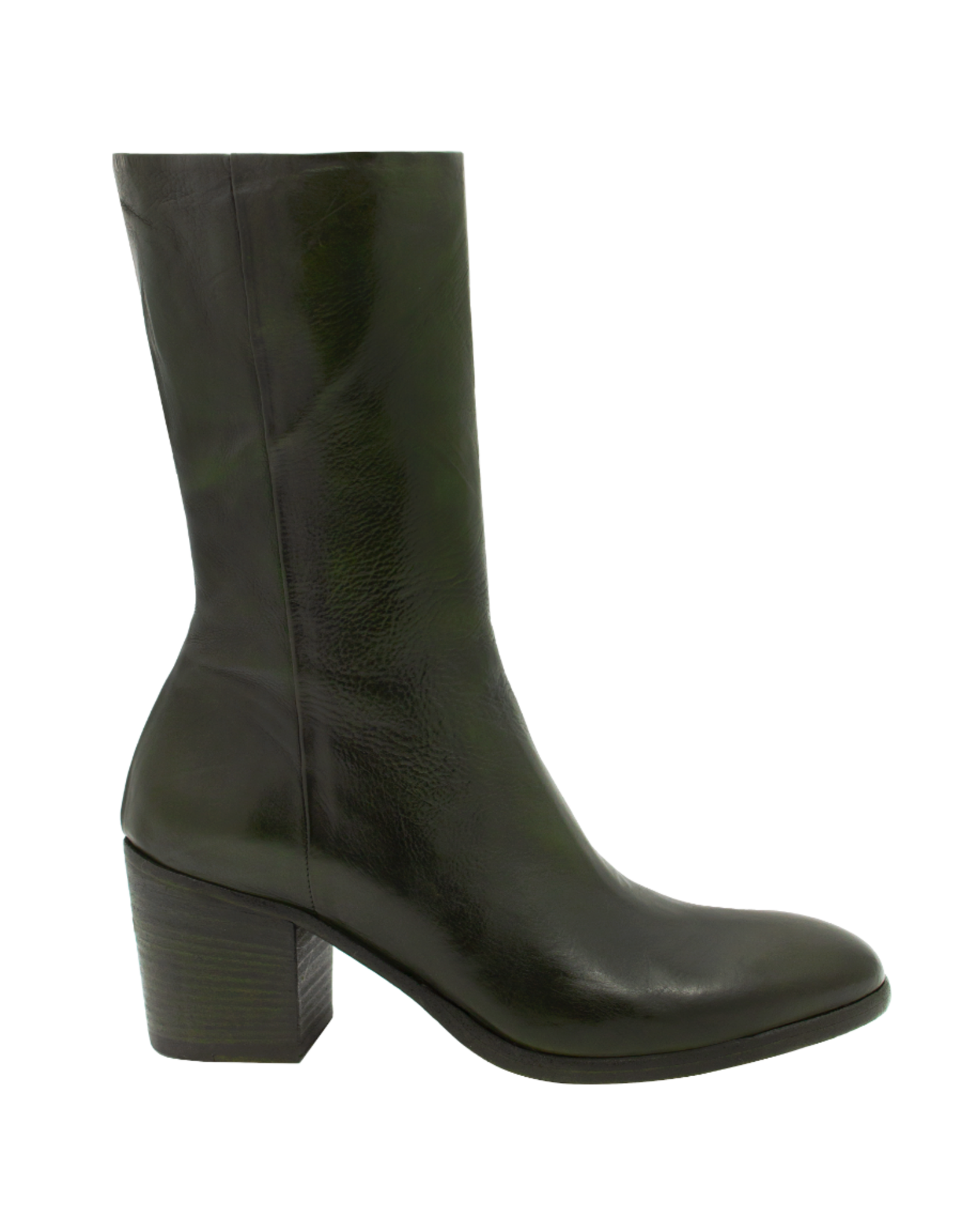 King King K1H  Khaki Mid Calf Boot High Heel 5401