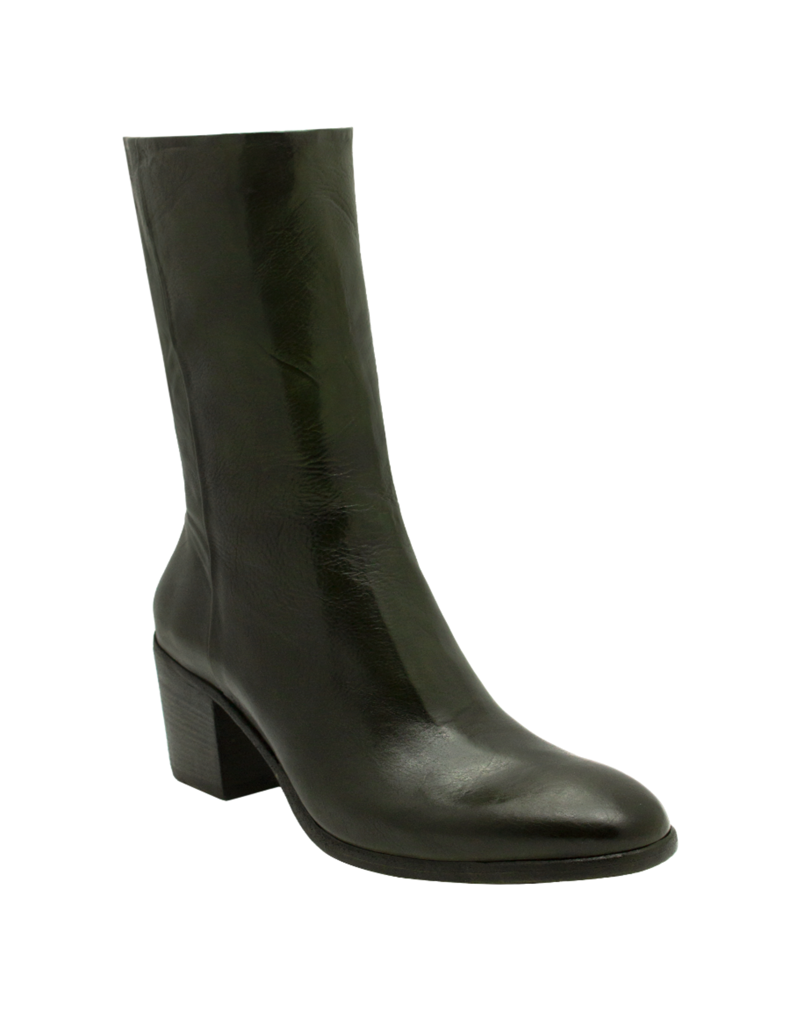 King King K1H  Khaki Mid Calf Boot High Heel 5401