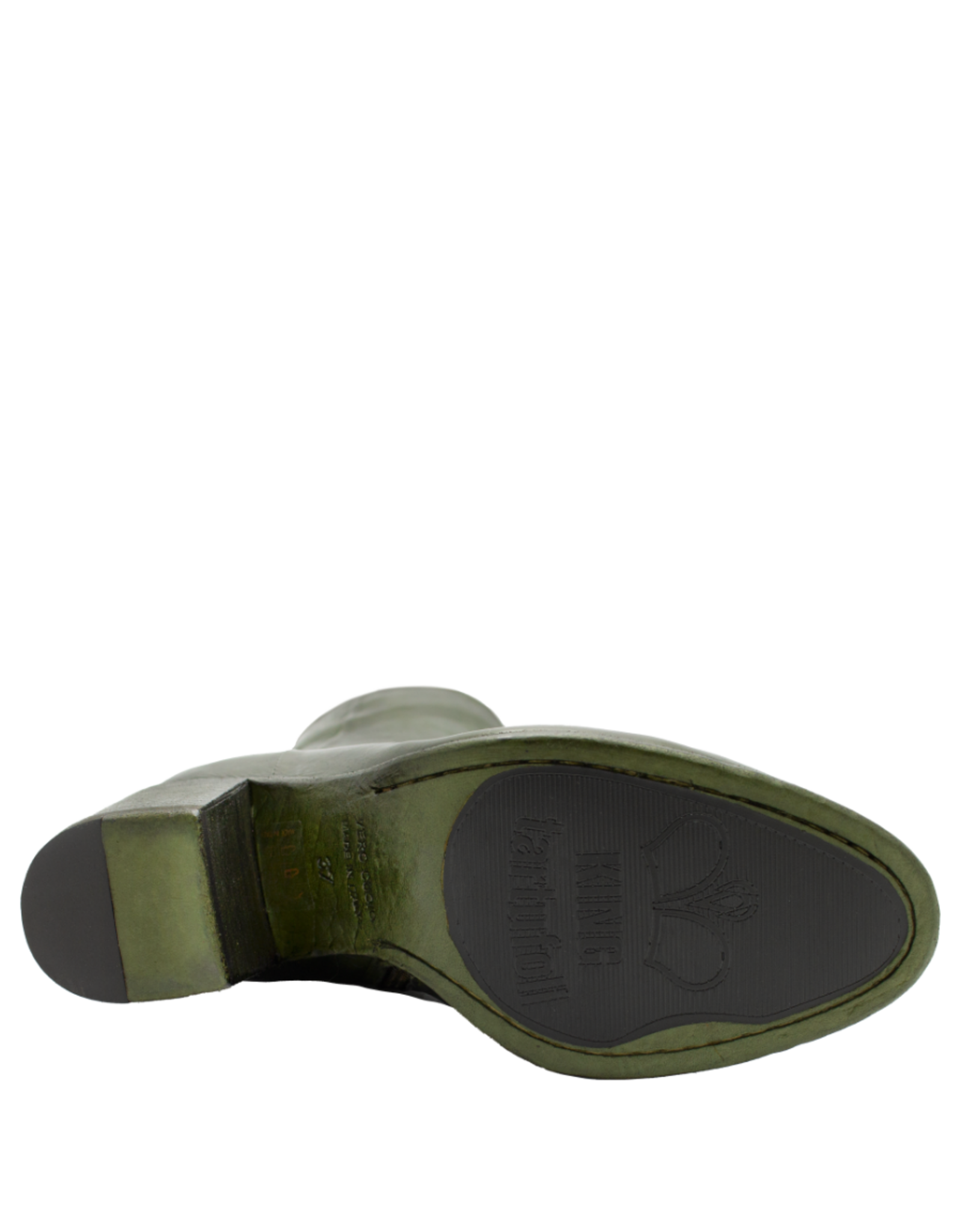 King King K1H  Khaki Mid Calf Boot High Heel 5401