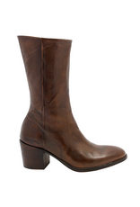 King King K1I Brown Mid Calf Boot High Heel 5401