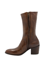 King King K1I Brown Mid Calf Boot High Heel 5401
