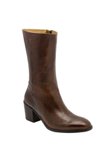 King King K1I Brown Mid Calf Boot High Heel 5401