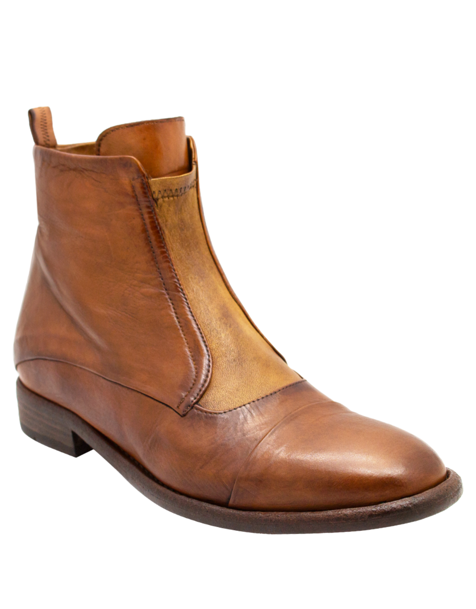 King King K1J Cognac Flat Ankle Boot 5544