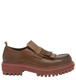 History541 History HF3K Tan Kiltie Loafer Tread Sole Irma