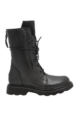 History541 History HF3L Black Mid Calf Tread Sole No Lace Livy