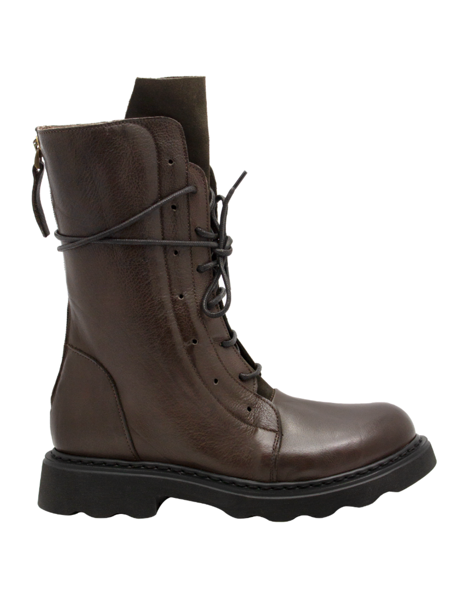 History541 History HF3M Brown Mid Calf Tread Sole No Lace Livy