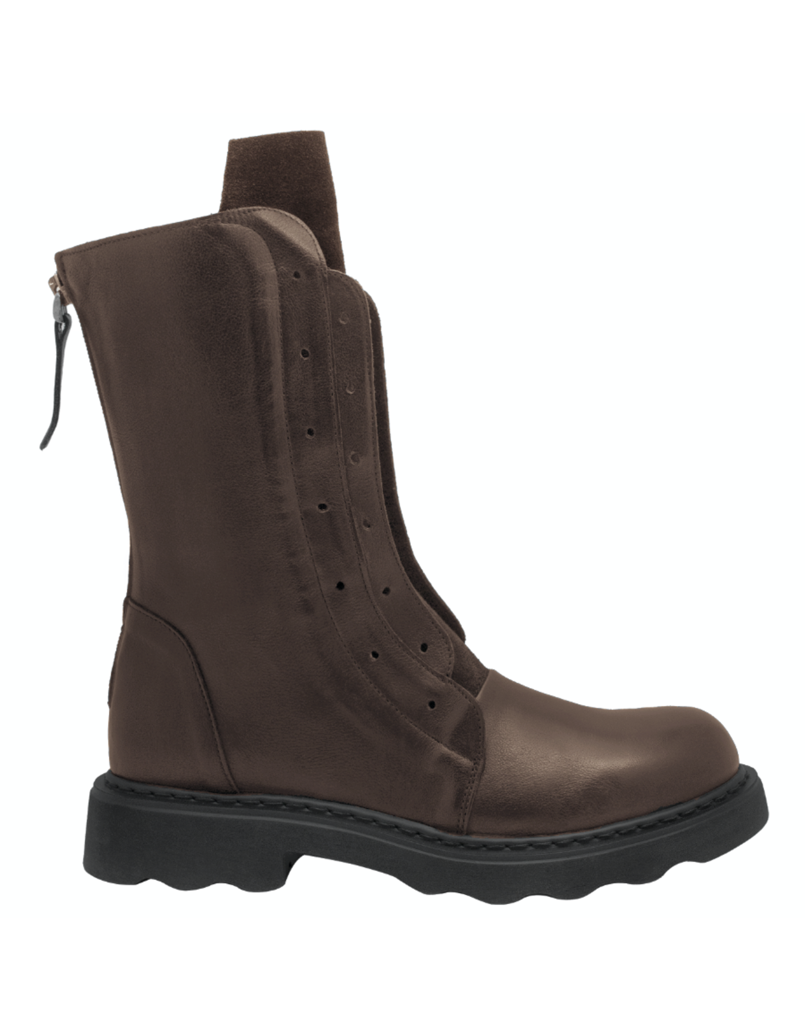 History541 History HF3M Brown Mid Calf Tread Sole No Lace Livy