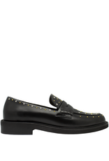 MaraBini MaraBini M13I Black Calf Loafer With Studs 1035