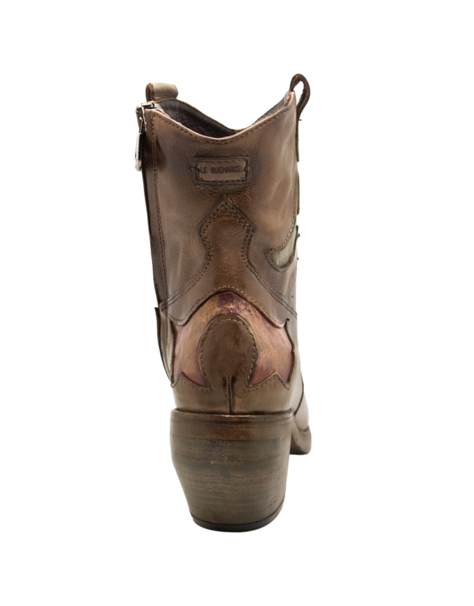 LeRuemarcel LeRuemarcel LR2K Brown Western Boot with Inlays  Yann
