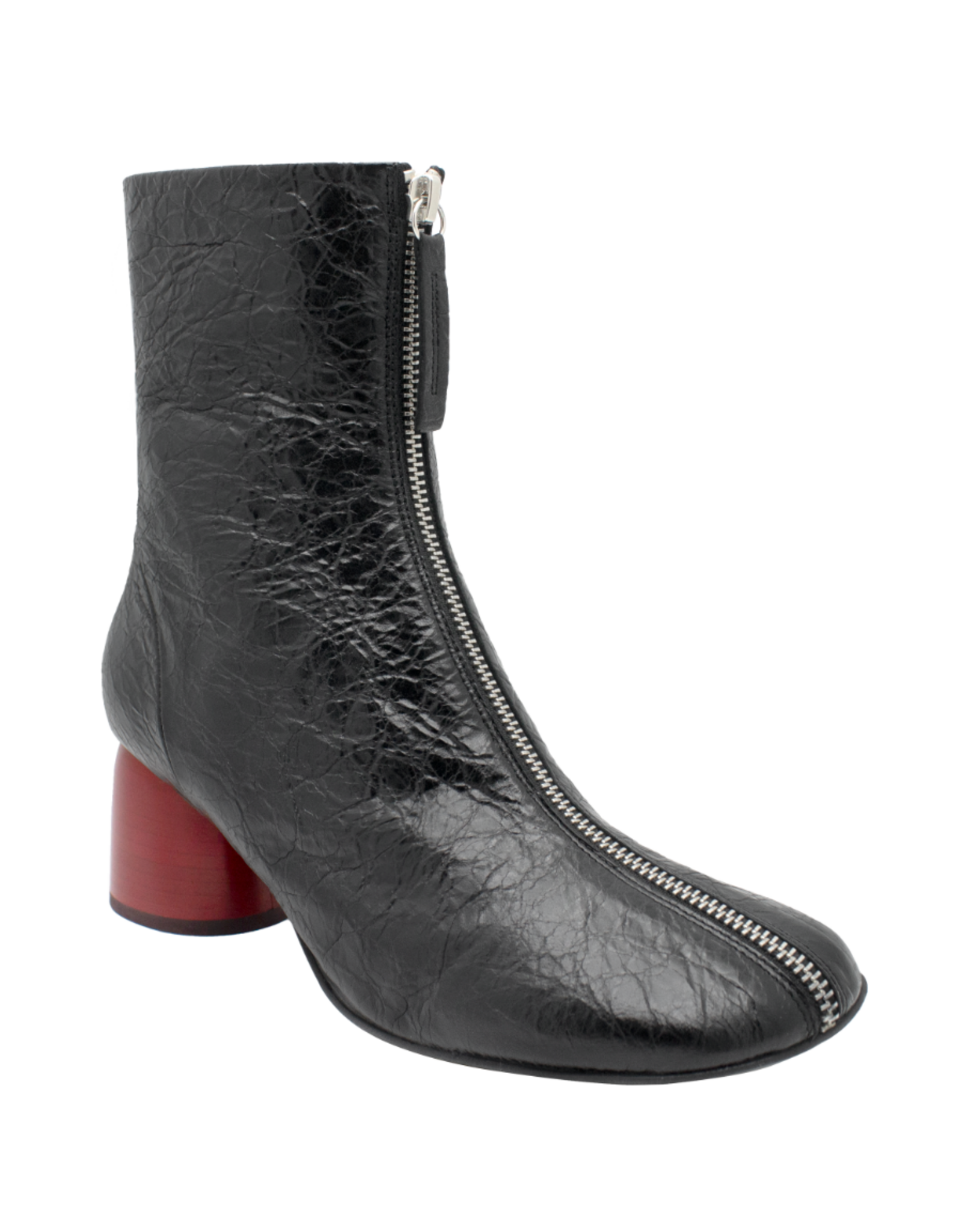 Halmanera Halmanera H49Y Black Top Zipper/Red Conical Heel 1000