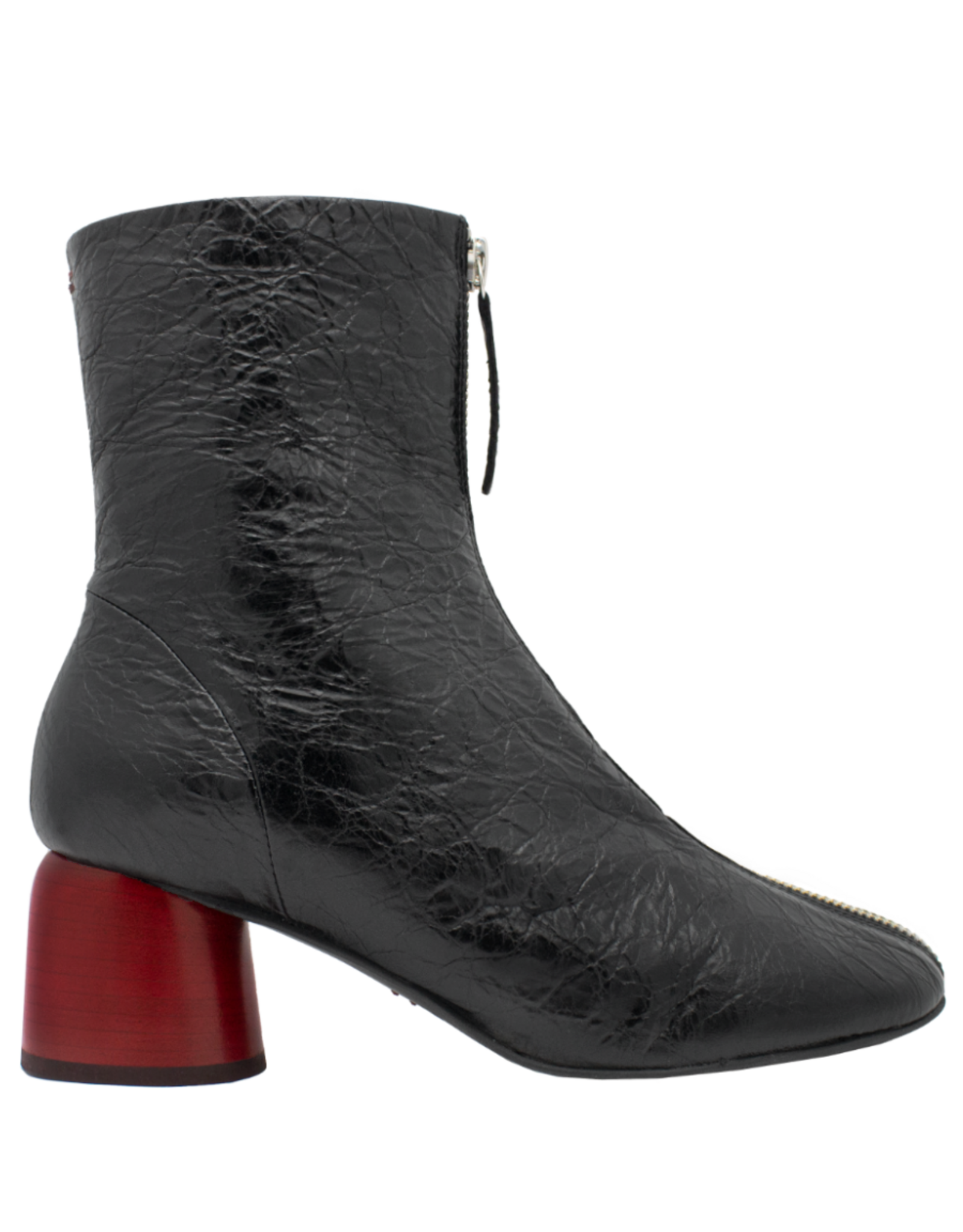 Halmanera Halmanera H49Y Black Top Zipper/Red Conical Heel 1000