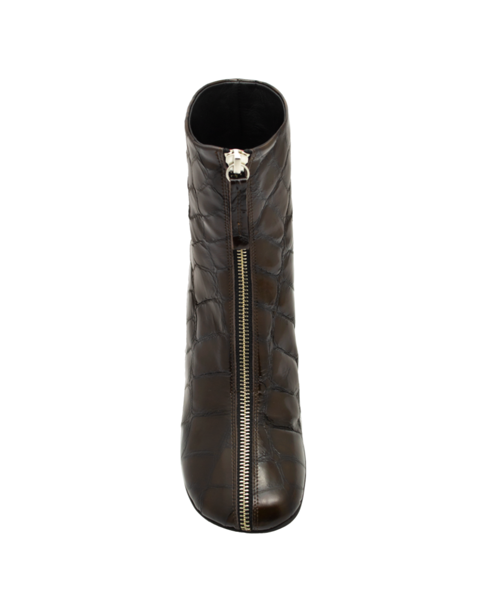 Halmanera Halmanera H50 Brown Croco With Red Conical Heel 1000-C