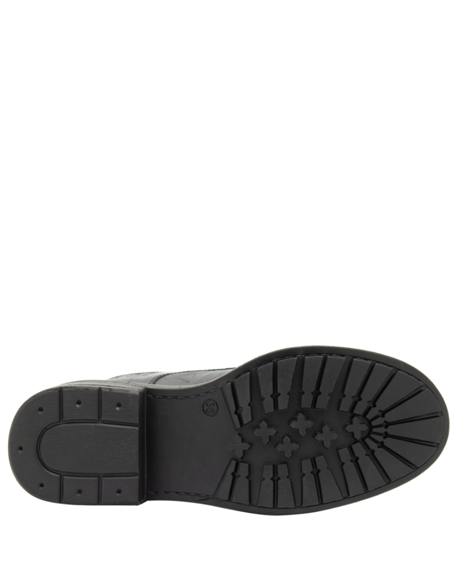 Now Now N47I Black  Pull On Moto Boot With Wing Detail 9292