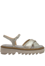 Now Now N45Z Silver Buckled Tread Sole 9174