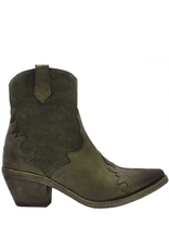 FauzianJeunesse FauzianJuenesse FJ38P Green Point Toe Cowboy With Overlay 3812