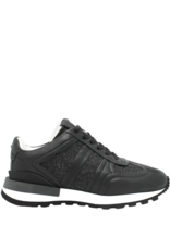 Now Now N43F Black Calf /Wool Sock Lace-Up Sneaker 8542