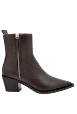 Halmanera Halmanera H48J Brown Double Zipper Point Toe Boot Tace