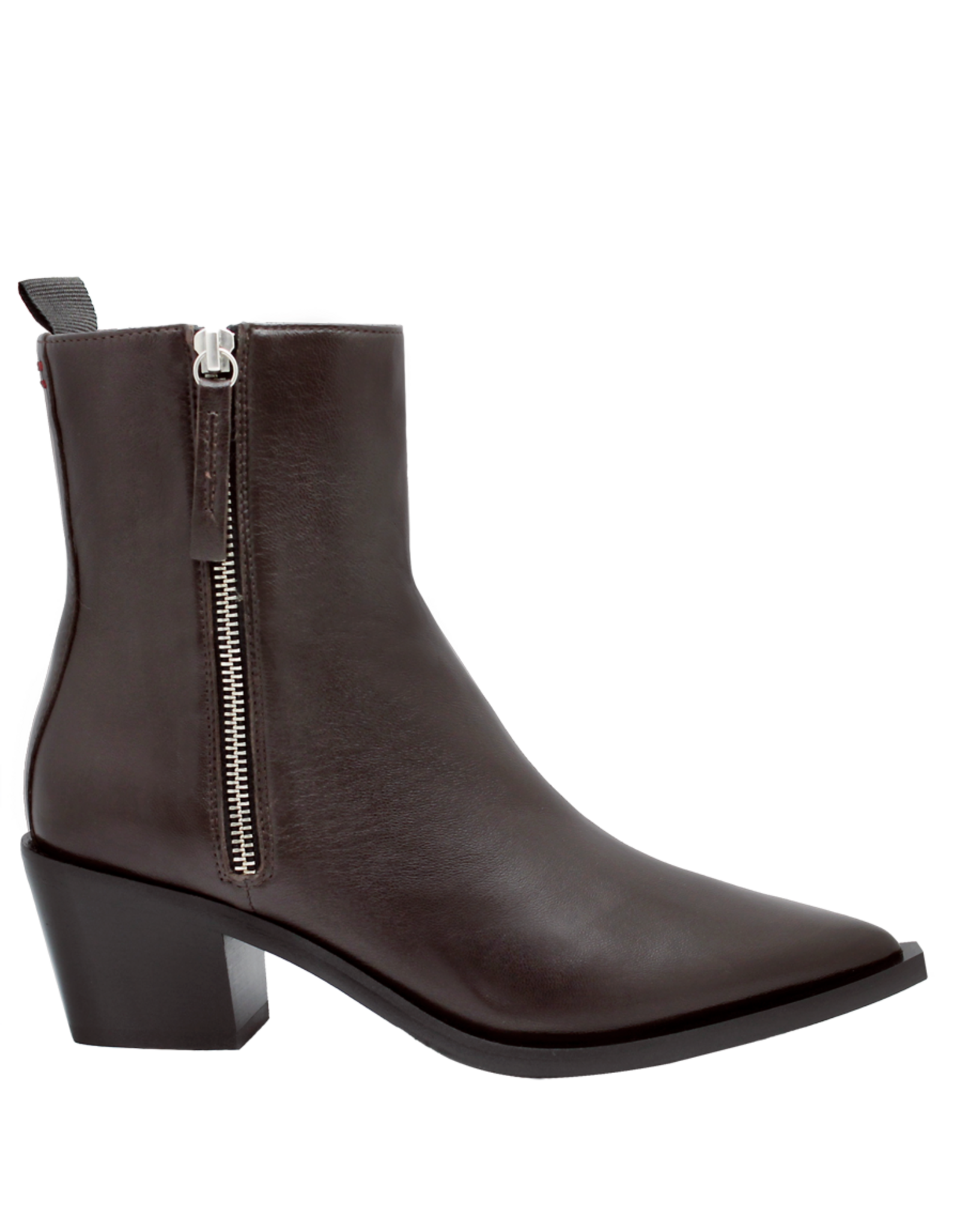 Halmanera Halmanera H48J Brown Double Zipper Point Toe Boot Tace