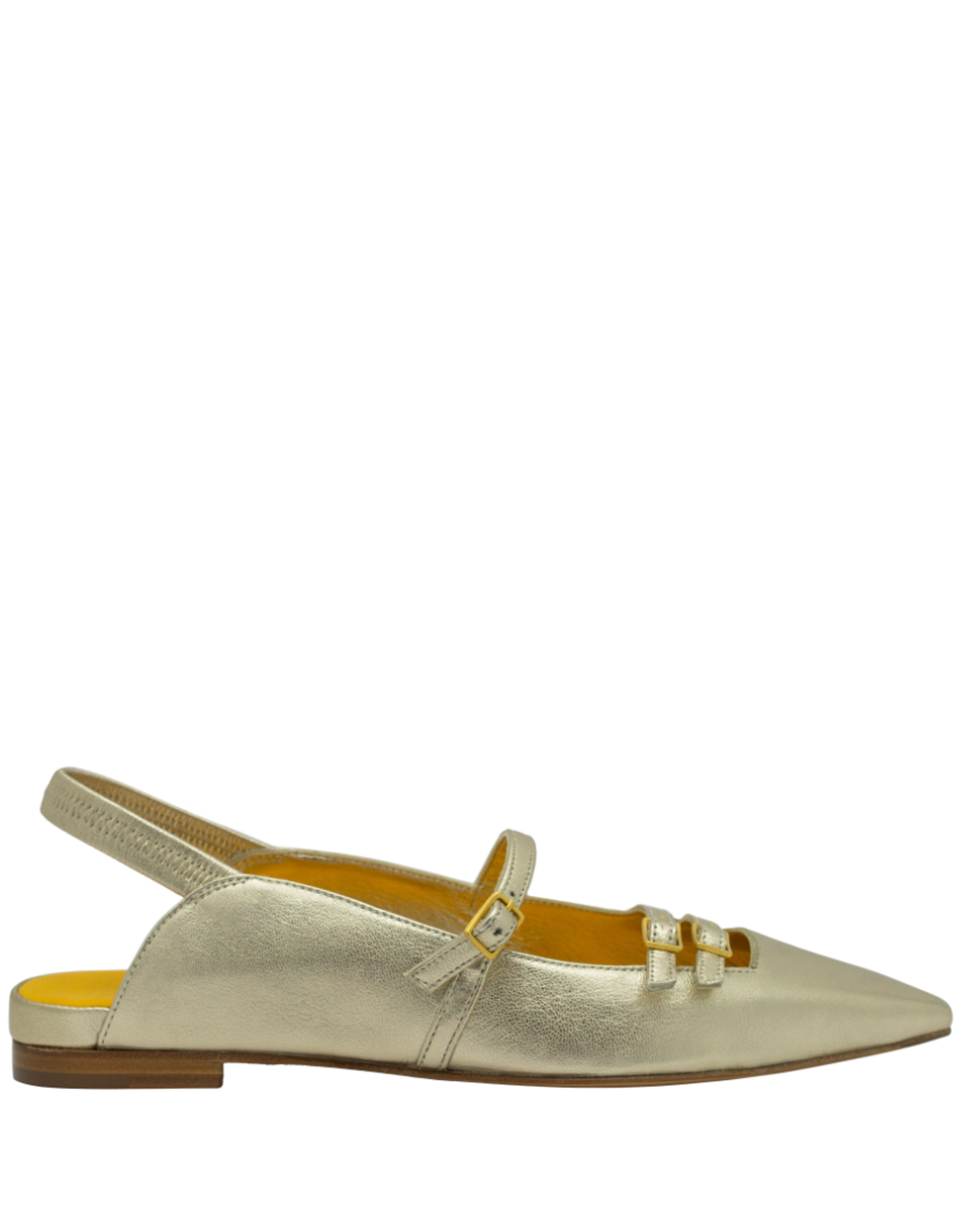 MaraBini MaraBini M12Q Gold Buckled Mary Jane Sling 1024