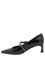 Halmanera Halmanera H50K Black Glaze Pointed Mary Jane 1006