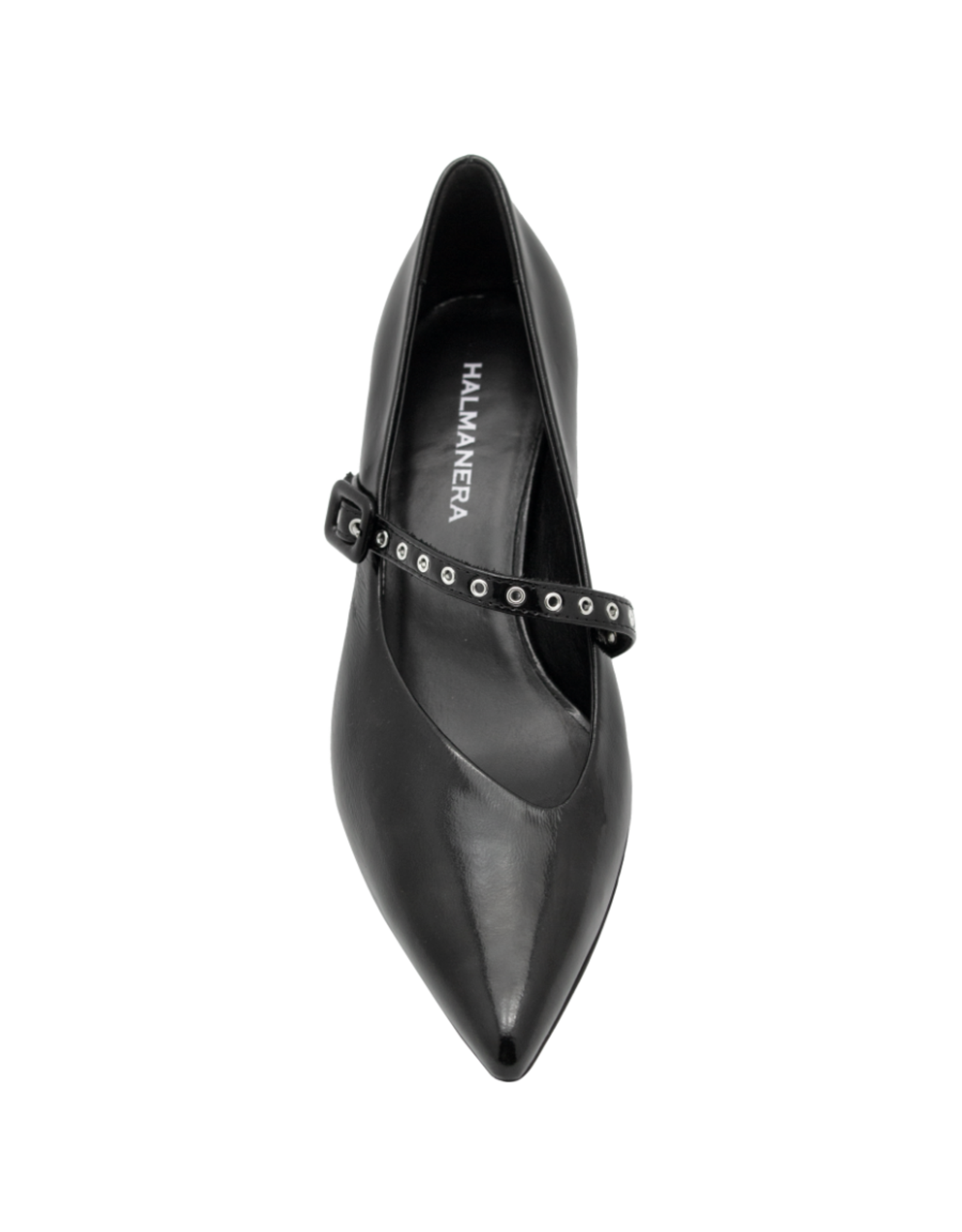 Halmanera Halmanera H50K Black Glaze Pointed Mary Jane 1006