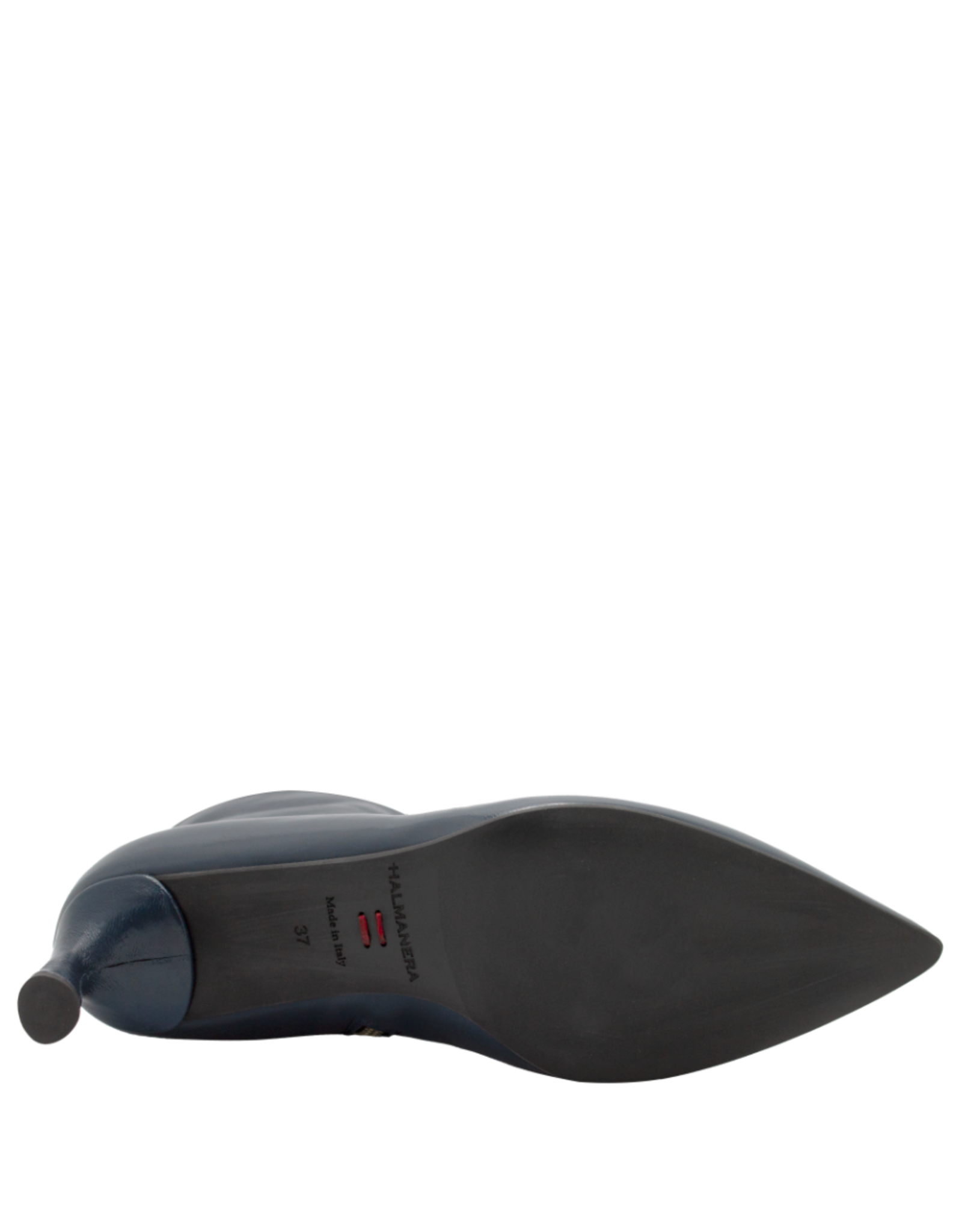 Halmanera Halmanera H50M Navy  Glaze Point Toe Boot 1007