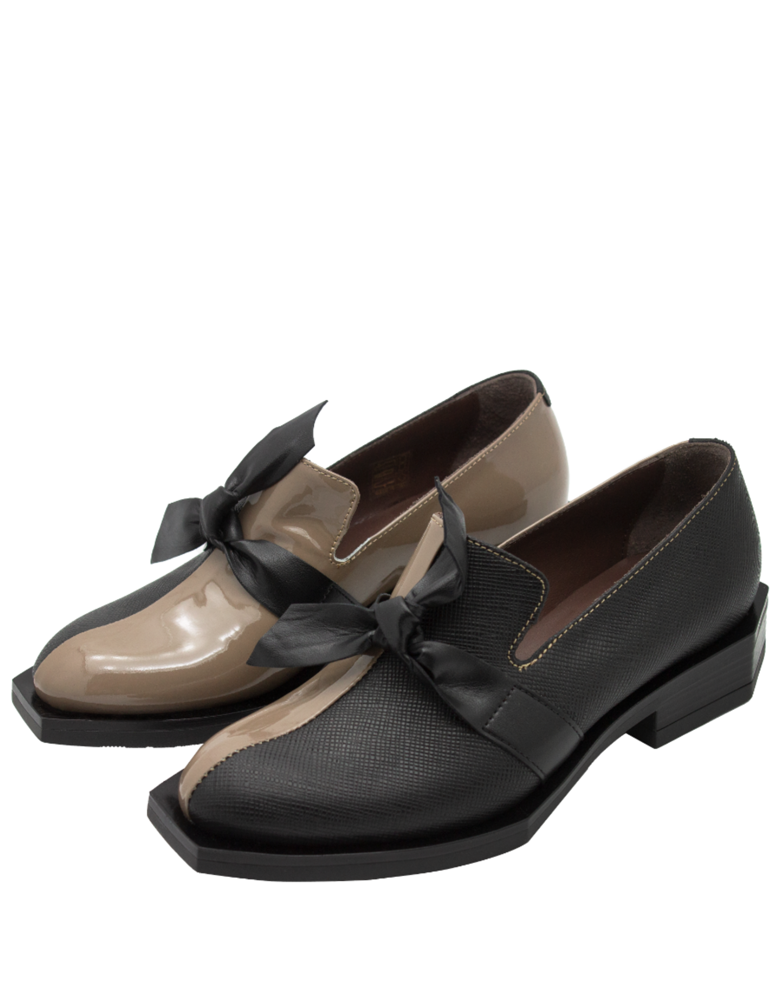 LeBohemien LeBohemien B3D Black With Taupe Loafer With Tie Hope