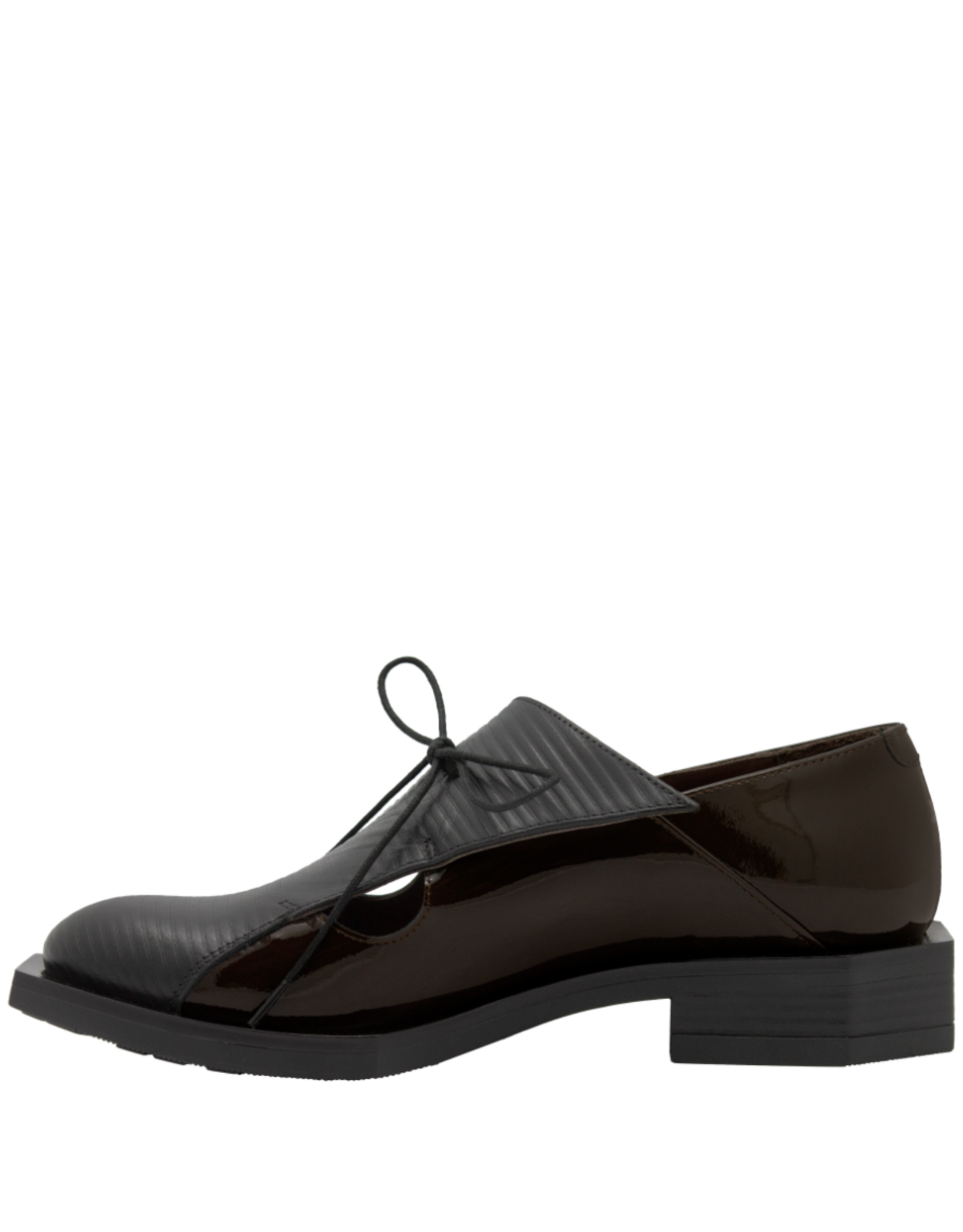 LeBohemien LeBohemien LB3E Brown Patent Oxford With Black Lasir Oxford Luck