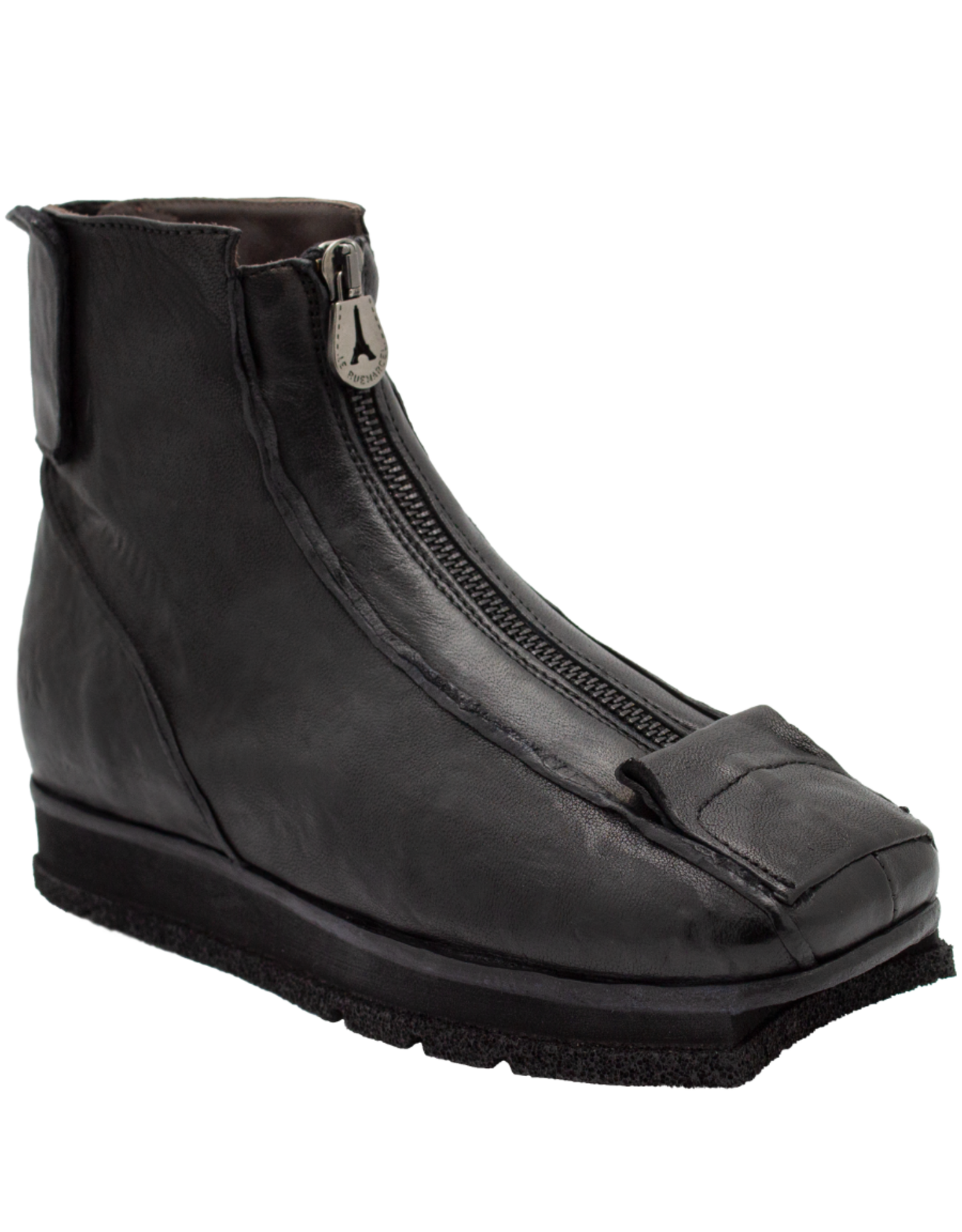LeRuemarcel LeRuemarcel LR2H Black Tread Sole With Top Zipper Mae