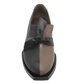 LeBohemien LeBohemien B3D Black With Taupe Loafer With Tie Hope
