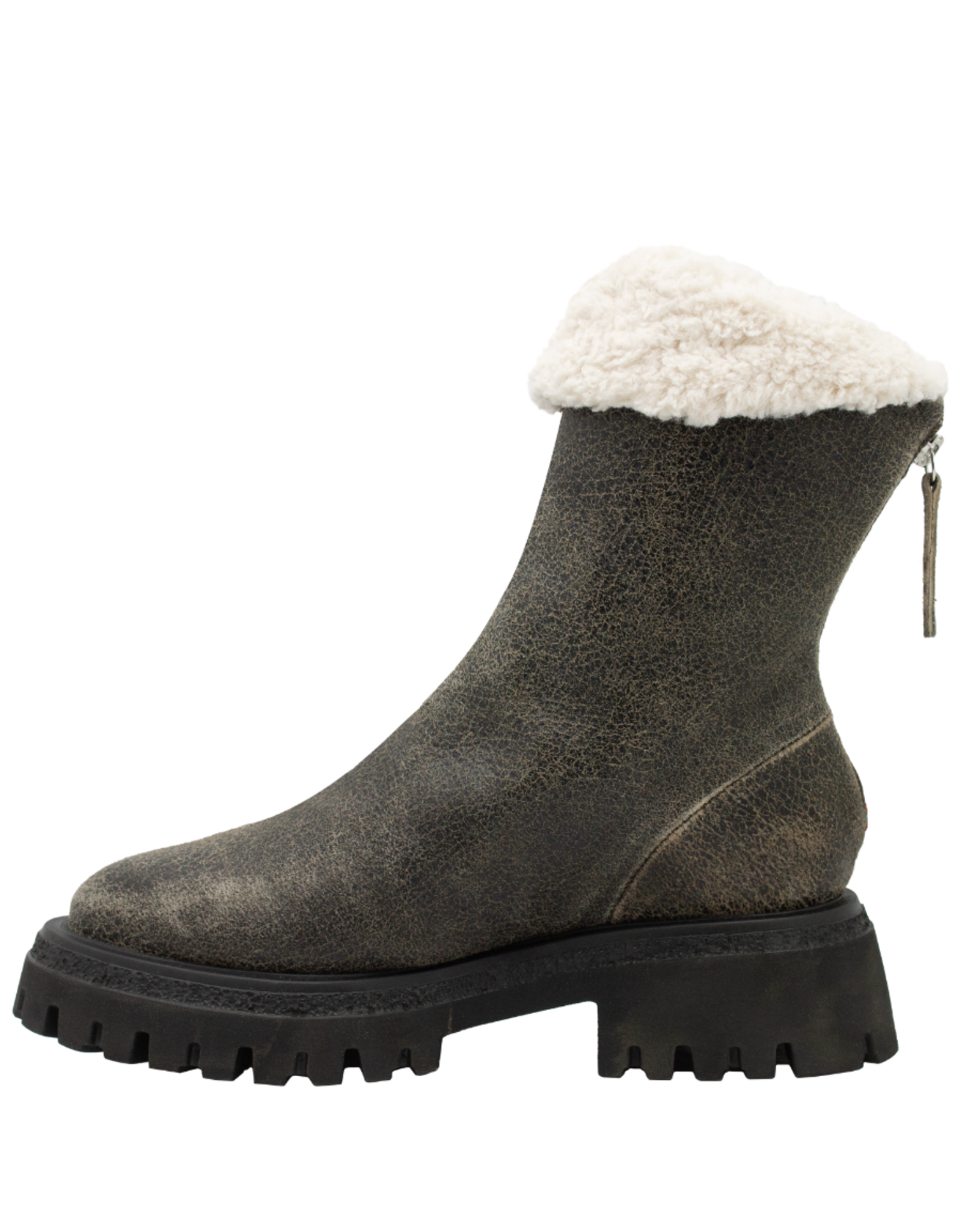 Halmanera Halmanera H50S Brown Retro / Wool Back Zip Boot Tread Sole 1010