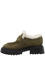 Halmanera Halmanera H50T Brown Suede Tread Loafer WoolLined 1011