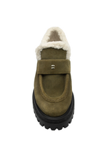 Halmanera Halmanera H50T Brown Suede Tread Loafer WoolLined 1011