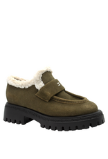 Halmanera Halmanera H50T Brown Suede Tread Loafer WoolLined 1011