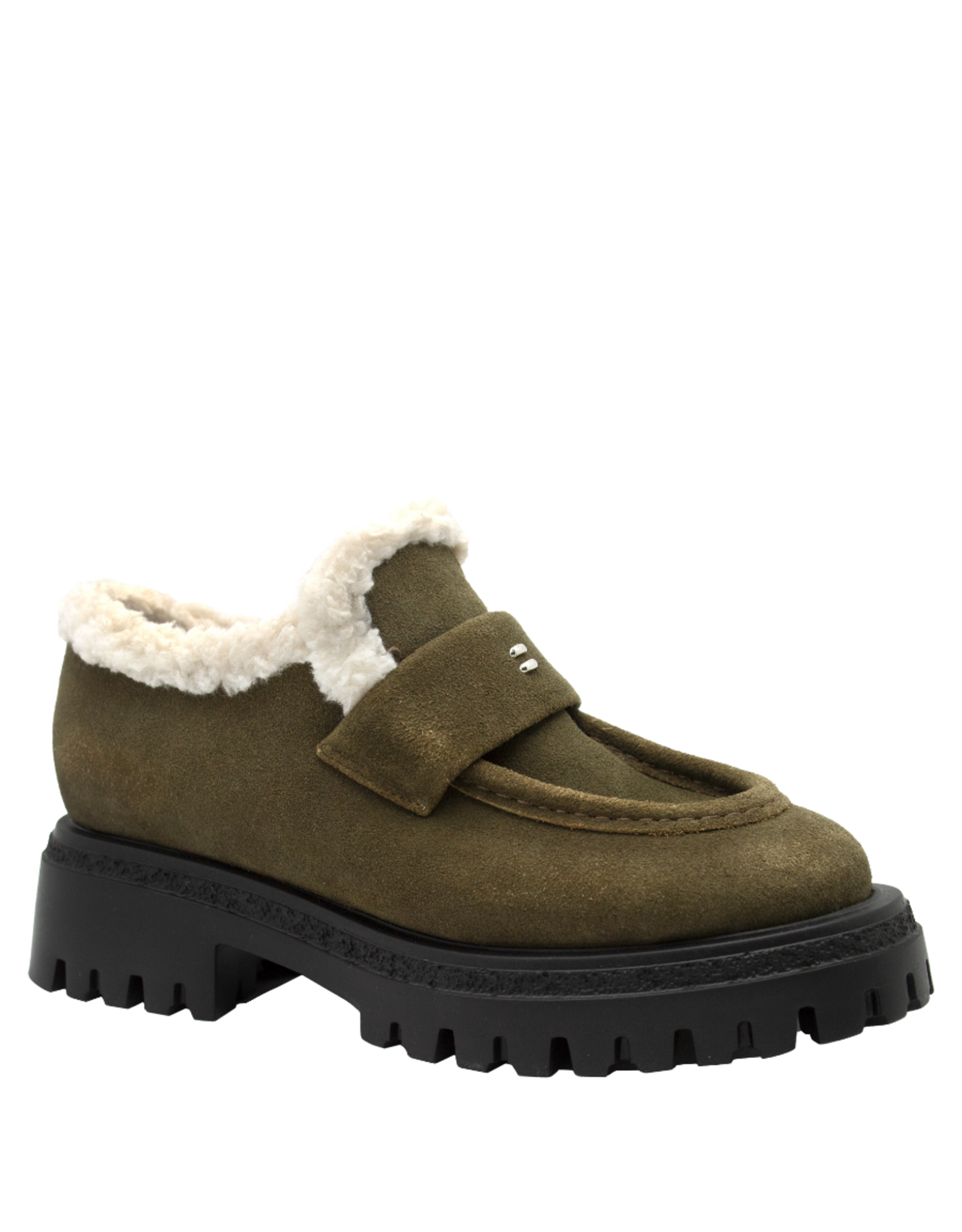 Halmanera Halmanera H50T Brown Suede Tread Loafer WoolLined 1011